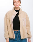 Love Tree Sherpa Puffer Jacket