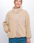 Love Tree Sherpa Puffer Jacket