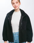 Love Tree Sherpa Puffer Jacket