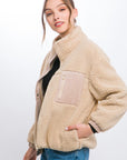 Love Tree Sherpa Puffer Jacket