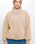 Love Tree Sherpa Puffer Jacket