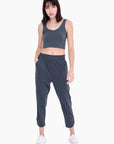 Mono B Athleisure Joggers with Curved Notch Hem