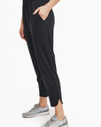 Mono B Athleisure Joggers with Curved Notch Hem