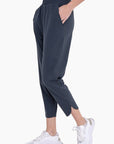 Mono B Athleisure Joggers with Curved Notch Hem