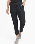 Mono B Athleisure Joggers with Curved Notch Hem