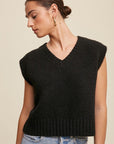 Listicle Soft Touch Cropped Knit Vest