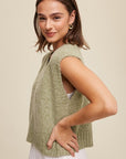 Listicle Soft Touch Cropped Knit Vest