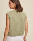 Listicle Soft Touch Cropped Knit Vest