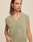 Listicle Soft Touch Cropped Knit Vest