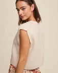 Listicle Soft Touch Cropped Knit Vest