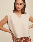 Listicle Soft Touch Cropped Knit Vest