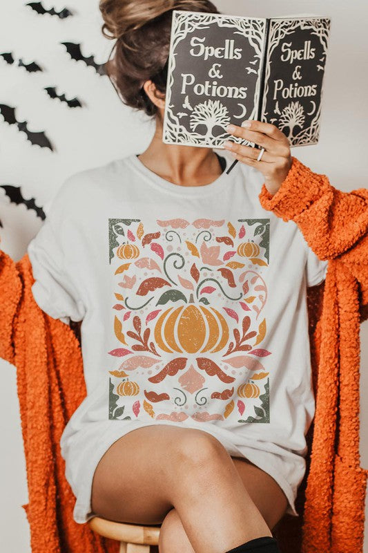 Floral Pumpkin Graphic Tee - Online Only