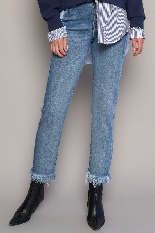 Insane Gene High Rise Cropped Straight Jeans