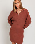 LE LIS Zipper Sweater Dress