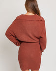 LE LIS Zipper Sweater Dress