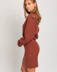 LE LIS Zipper Sweater Dress