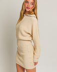 LE LIS Zipper Sweater Dress