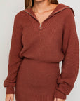 LE LIS Zipper Sweater Dress