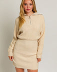 LE LIS Zipper Sweater Dress