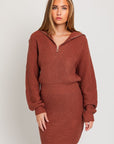 LE LIS Zipper Sweater Dress