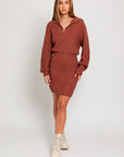 LE LIS Zipper Sweater Dress