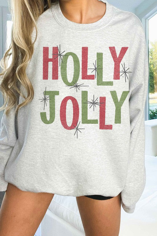 Holly Jolly Christmas Oversized Sweatshirt