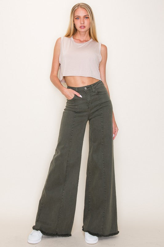 O2 Denim Wide Leg Denim Jeans