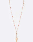 Feather Pendant Station Long Necklace - Online Only