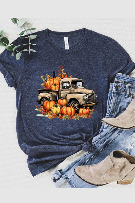 Fall Pumpkins Truck Graphic Tee