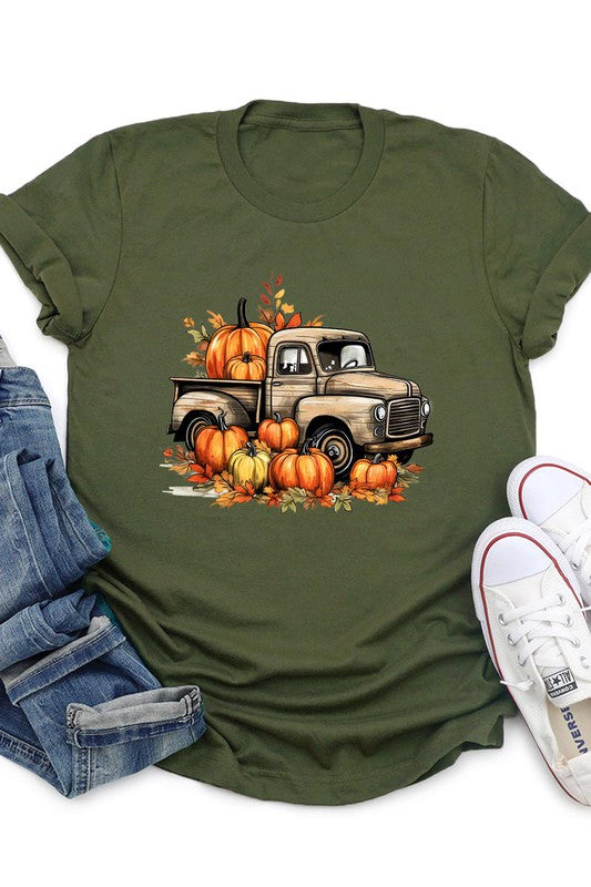 Fall Pumpkins Truck Graphic Tee