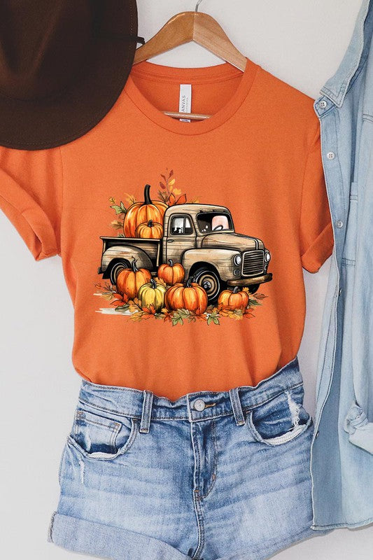 Fall Pumpkins Truck Graphic Tee