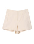 Lilou White Denim Line Shorts