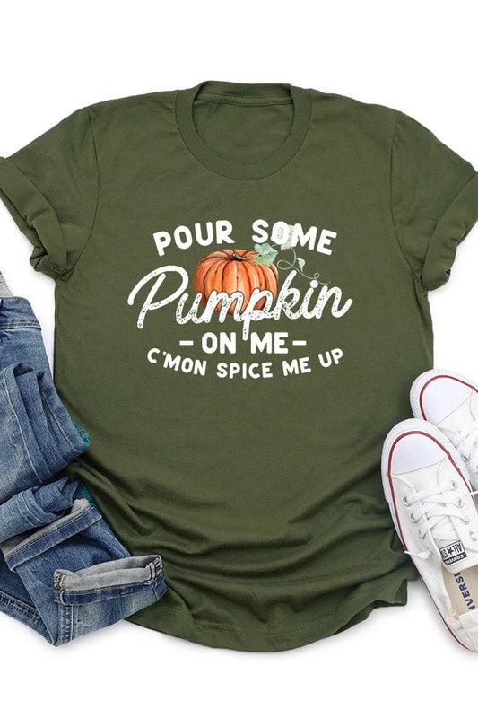 Pour Some Pumpkin On Me Graphic Tee - Online Only