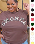 Leopard Ideal Chenille Smores Graphic T-Shirt