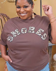 Leopard Ideal Chenille Smores Graphic T-Shirt