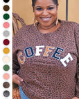 Soft Ideal Chenille Coffee Graphic Sweatshirt