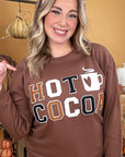 Soft Ideal Chenille Hot Cocoa Graphic Sweatshirt