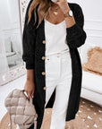 Eyelet Button Sweater Cardigan