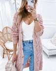 Eyelet Button Sweater Cardigan