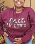 Soft Ideal Chenille Fall in Love Sweatshirt