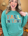 Soft Ideal Chenille Fall in Love BF LS T-Shirt