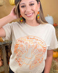 Sketch Turkey Thanksgiving Graphic T-Shirt