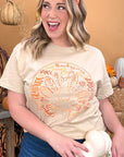 Sketch Turkey Thanksgiving Graphic T-Shirt