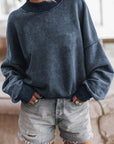 Mineral Washed Acid dye Sweatshirt Pullover