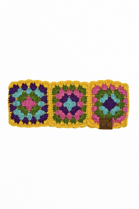 CC Handmade Colorful Crochet Pattern Head Wrap