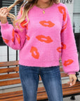 Fuzzy Lips Sweater