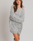 LE LIS Long Sleeve Sequin Mini Dress