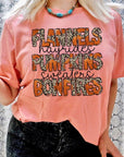 Flannels, Hayrides, Pumpkins Graphic Tee - Online Only