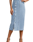 Denim Midi Skirt