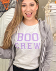 Soft Ideal Chenille Boo Crew Graphic LS T-Shirt